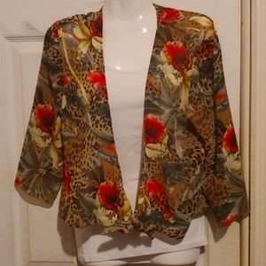 Requirements petite tropical blouse tie bottom